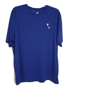 Ahead USA Mens T Shirt Large Blue Short Sleeve Golf Crew Neck Palm Tree 1911